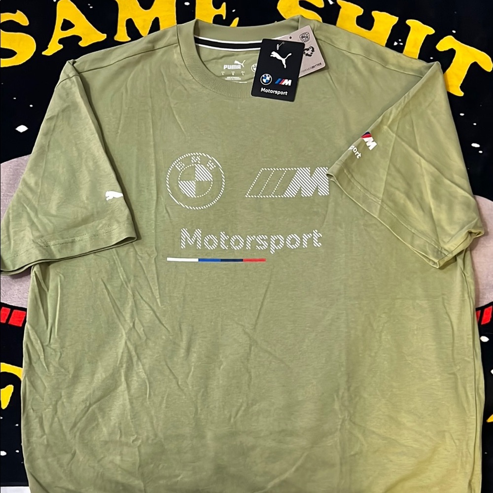 Puma Green Short Sleeve Motorsport Tee